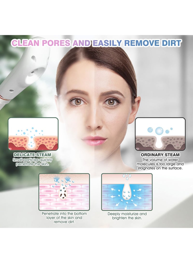 SYOSI Nano Ionic Face Steamer - Deep Cleaning Facial Steamer with Extendable Arm and 360° Rotating Nozzle - Auto Shut Off & Detachable Water Tank for Home Salon Use - Image 5